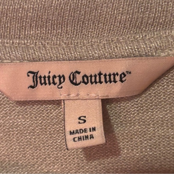 Juicy Couture Taupe Long Sleeve Knot-Front Lightweight Top | Sz. S - Picture 6 of 7